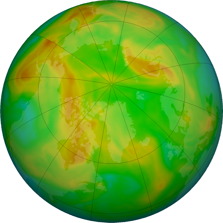 Arctic ozone map for 01 June 2021